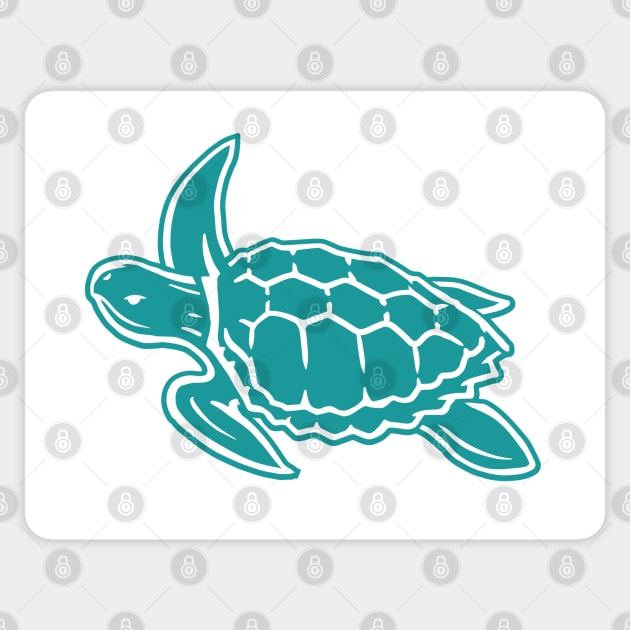 Sea Turtle Line Drawing Sticker by shaldesign
